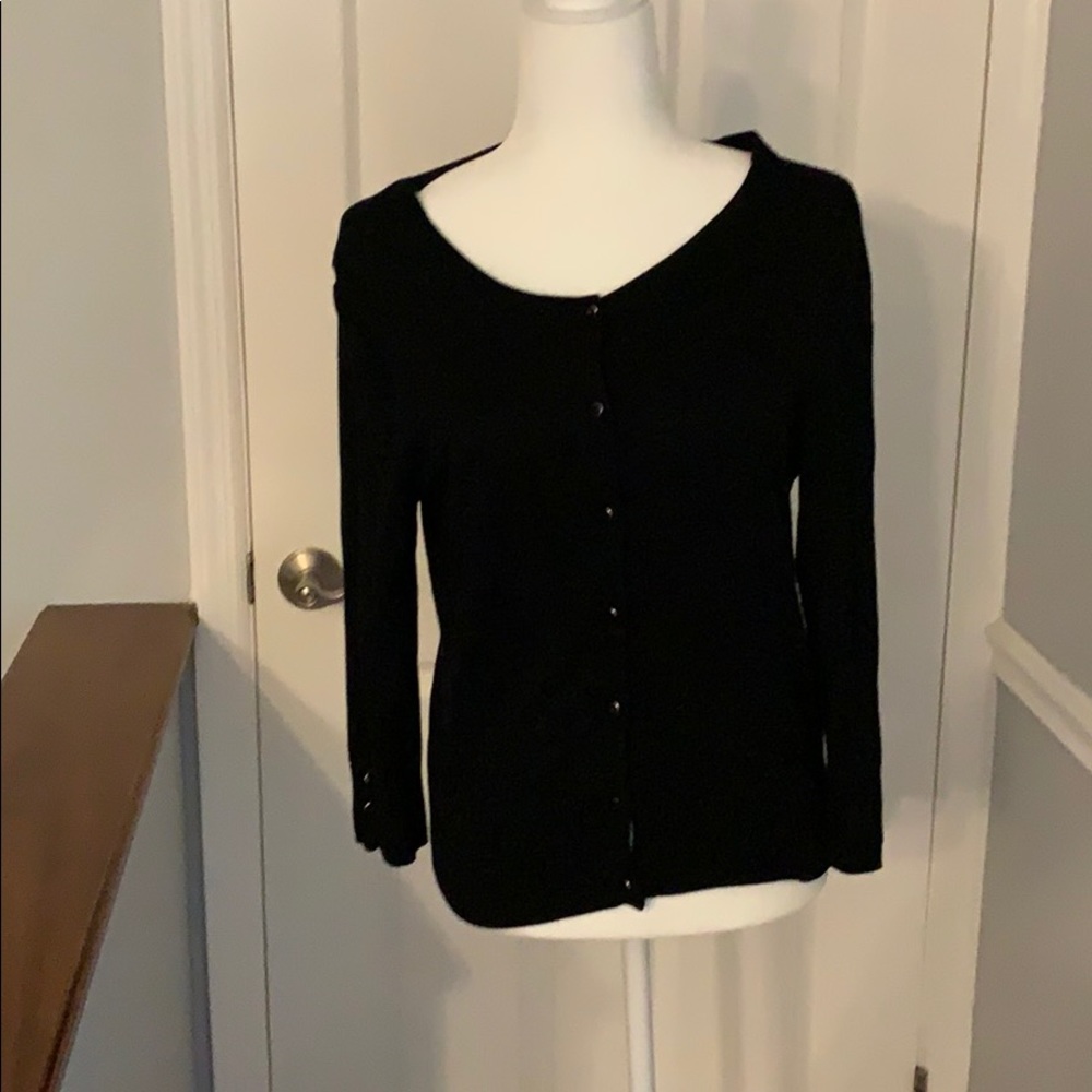 Black Express Button Down Sweater - image 1